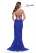 Picture of: Rhinestone Lace Embellished Prom Dress with High Side Slit in Royal Blue, Style: 31288, Detail Picture 13