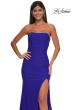 Picture of: Strapless Jersey Dress with Lace Up Back and Rhinestone Neckline in Royal Blue, Style: 32931, Detail Picture 13