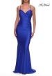 Picture of: Ruched Jersey Gown with Crisscross Open Back in Royal Blue, Style: 33723, Detail Picture 13