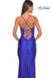 Picture of: Sheer Lace Bodice with Scallop Edge Jersey Long Dress in Royal Blue, Style: 31272, Detail Picture 14