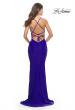 Picture of: Unique Jersey Dress with Open Criss Cross Sides in Royal Blue, Style: 31315, Detail Picture 14