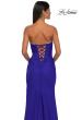 Picture of: Strapless Jersey Dress with Lace Up Back and Rhinestone Neckline in Royal Blue, Style: 32931, Detail Picture 14