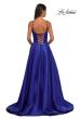 Picture of: Mikado A-line Gown with Lace Detail Neckline in Royal Blue, Style: 32878, Detail Picture 15