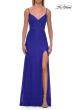 Picture of: Rhinestone Lace Gown with Sheer Bodice and Side Slit in Royal Blue, Style: 33442, Detail Picture 15
