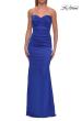 Picture of: Simple Strapless Satin Gown with Ruching Detail in Royal Blue, Style: 33531, Detail Picture 15