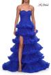 Picture of: Fabulous Tiered Ruffle Skirt Prom Dress with Strapless Top in Royal Blue, Style: 33717, Detail Picture 15
