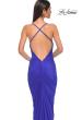 Picture of: Fitted Ruched Net Jersey Dress with Low Back in Royal Blue, Style 32834, Detail Picture 16
