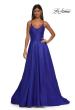 Picture of: Mikado A-line Gown with Lace Detail Neckline in Royal Blue, Style: 32878, Detail Picture 16