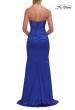Picture of: Simple Strapless Satin Gown with Ruching Detail in Royal Blue, Style: 33531, Detail Picture 16