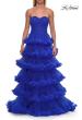 Picture of: Fabulous Tiered Ruffle Skirt Prom Dress with Strapless Top in Royal Blue, Style: 33717, Detail Picture 17
