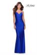Picture of: Form Fitting Jersey Dress with Fully Open Back in Royal Blue, Style: 28287, Back Picture