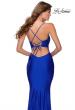 Picture of: Form Fitting Prom Dress with Ruched Bow Bodice in Royal Blue, Style: 28536, Back Picture