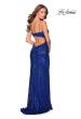 Picture of: Form Fitting Sequin Dress with Cut Out Open Back in Royal Blue, Style: 28616, Back Picture