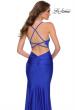 Picture of: Gorgeous Jersey Dress with Lace Top and Open Back in Royal Blue, Style 29688, Back Picture