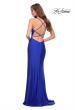 Picture of: Jersey Gown with Rhinestones and Deep V Neckline in Royal Blue, Style 29958, Back Picture