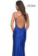 Picture of: Jeweled Lace and Jersey Long Prom Dress with Low Back in Royal Blue, Back Picture