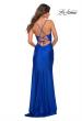 Picture of: Prom Dress with Cut Outs at Hip and High Slit in Royal Blue, Back Picture