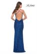 Picture of: Chic Soft Sequin Stretch Dress with Open Back in Jewel Tones in Royal Blue, Style: 31027, Back Picture
