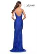 Picture of: Jersey Dress with Criss Cross Bodice and Jeweled Straps in Royal Blue, Style: 31109, Back Picture