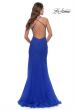Picture of: Rhinestone Fully Embellished Prom Dress with Sheer Bodice in Royal Blue, Style: 31256, Back Picture