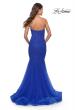 Picture of: Rhinestone Mermaid Prom Dress with Sweetheart Neckline in Royal Blue, Style: 31285, Back Picture