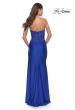 Picture of: Sheer Lace Applique Bodice Dress with Jersey Skirt in Royal Blue, Style: 31343, Back Picture
