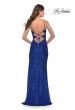 Picture of: Sequin Long Dress with Triangle Cut Out in Royal Blue, Style: 31356, Back Picture