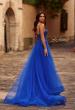 Picture of: Lace and Tulle A-line Prom Dress with High Slit in Royal Blue, Style 32646, Back Picture