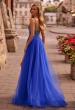 Picture of: Gorgeous Line Rhinestone Top Dress with A-line Tulle Skirt in Royal Blue, Style: 32714, Back Picture