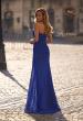 Picture of: Simple Long Stretch Lace Prom Dress with Ruching in Royal Blue, Style 32773, Back Picture