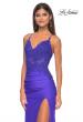 Picture of: Jersey Prom Dress with Illusion Sides and V Neckline in Royal Blue, Style: 32139, Detail Picture 20