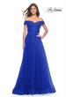 Picture of: A-Line Tulle Prom Dress with Off the Shoulder Top in Royal Blue, Style: 30498, Detail Picture 21
