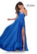 Picture of: Elegant Satin Prom Gown with Empire Waist in Royal Blue, Style: 28571, Detail Picture 1