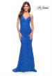 Picture of: Stunning Mermaid Stretch Lace Gown with Low Back in Royal Blue, Style: 30511, Detail Picture 1