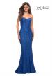 Picture of: Strapless Sweetheart Luxe Sequin Gown in Royal Blue, Detail Picture 1