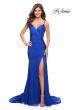 Picture of: Dramatic Jersey Rhinestone Gown with Train in Royal Blue, Style: 30768, Detail Picture 1