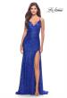 Picture of: Long Sequin Gown with Dramatic Flare Skirt and Slit in Royal Blue, Style: 31140, Detail Picture 1