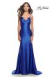Picture of: Liquid Jersey Trumpet Gown with Draped Neckline in Royal Blue, Style: 31397, Detail Picture 1