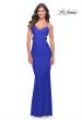 Picture of: Side Cut Out Jersey Dress with Strappy Back in Royal Blue, Style: 31523, Style: 31523
