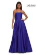 Picture of: A-line Mikado Prom Dress with Rhinestone Neckline in Royal Blue, Style: 33063, Detail Picture 1