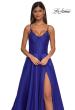 Picture of: Mikado A-line Gown with Lace Detail Neckline in Royal Blue, Style: 32878, Detail Picture 33