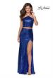 Picture of: Two Piece Sequin Prom Dress with Pyramid Top in Royal Blue, Style: 28623, Detail Picture 2