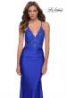 Picture of: Gorgeous Jersey Dress with Lace Top and Open Back in Royal Blue, Style 29688, Detail Picture 2