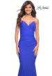 Picture of: Rhinestone Strap Elegant Ruched Jersey Dress in Blue, Style: 30712, Detail Picture 2