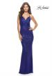 Picture of: Sequin Long Dress with V Neckline and Open Low Back in Royal Blue, Style: 31031, Detail Picture 2