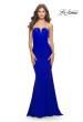 Picture of: Elegant Ruched Strapless Gown with Deep V in Royal Blue, Style: 31226, Detail Picture 2