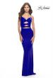 Picture of: Twist Front Cut Out Jersey Prom Dress in Royal Blue, Style: 31294, Detail Picture 2