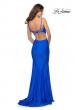 Picture of: Long Jersey Prom Dress with Cut Outs Sides in Royal Blue, Style: 28930, Detail Picture 3