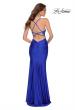 Picture of: Gorgeous Jersey Dress with Lace Top and Open Back in Royal Blue, Style 29688, Detail Picture 3