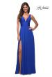 Picture of: Empire Waist Gown with Deep V Neckline in Royal Blue, Style: 30641, Detail Picture 3